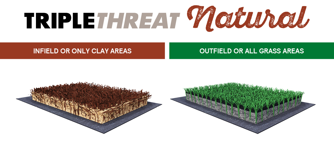 TripleThreat Natural softball fieldturf.